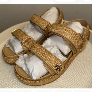 Tory Burch Kira' Natural Raffia Sandals
